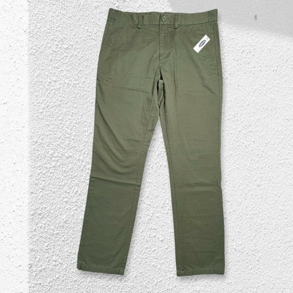 Old Navy Other - Old Navy Chino Pants Men's 32x32 Green Slim Fit Flat Front 100% Cotton NEW